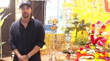 Ganesh Chaturthi 2023: Ranbir Kapoor Flaunts His New Look, Dons Customised Cap With Raha’s Name During Ganapati Darshan (Watch Video)