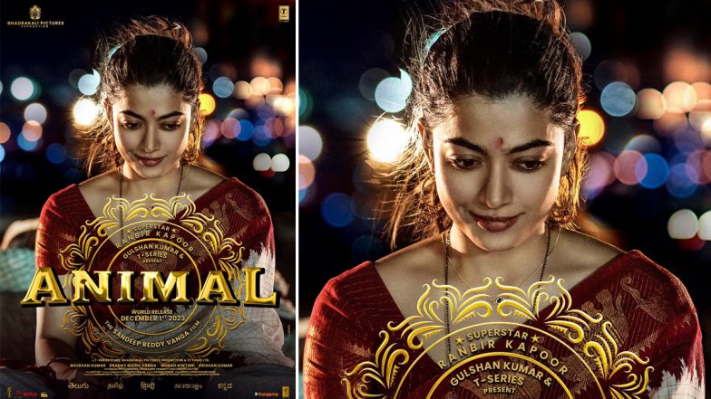 Animal: Rashmika Mandanna's Geetanjali Wears Saree In First Look Poster ...