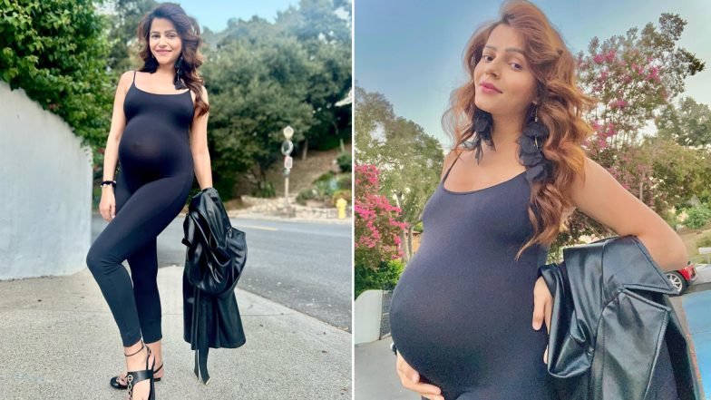 Mom-To-Be Rubina Dilaik Flaunts Her Baby Bump In All Black Body Suit (View Pics)