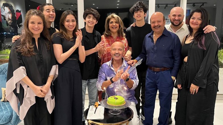 Saba Azad Joins Boyfriend Hrithik Roshan’s Family for Rakesh Roshan’s 74th Birthday Celebration (View Pic)