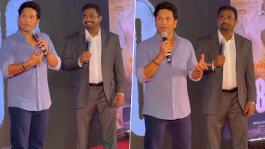 Sachin Tendulkar Explains How Muttiah Muralidharan Mastered Doosra During 800 The Movie Trailer Launch Event in Mumbai (Watch Video)