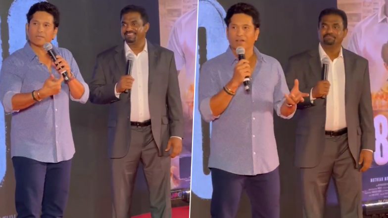 Sachin Tendulkar Explains How Muttiah Muralidharan Mastered Doosra During 800 The Movie Trailer Launch Event in Mumbai (Watch Video)