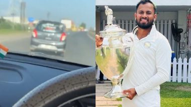 Saurashtra and SRH Cricketer Samarth Vyas Pulls Off Unique Trick To Drive Past a Car, Video Goes Viral!