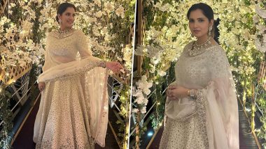 Sania Mirza's Heavily Embellished White Lehenga Choli at Bestie Parineeti Chopra's Wedding Serves Perfect Bridesmaid Outfit Inspo (See Pics)
