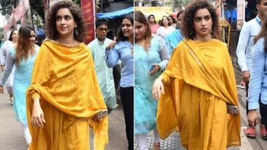 Sanya Malhotra Visits Lalbaugcha Raja For Ganpati Puja As Jawan Crosses Rs 500 Crore Mark (View Pic)