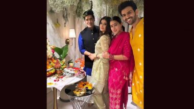 Sara Ali Khan and Kartik Aaryan Back Together? Duo Spark Patch-Up Rumour As Actress Arrives At His Ganesh Chaturthi Celebrations (View Pics)