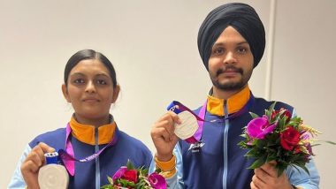 Asian Games 2023: Sarabjot Singh and Divya Subbaraju Win Silver Medal in Mixed 10m Air Pistol Shooting Team Event