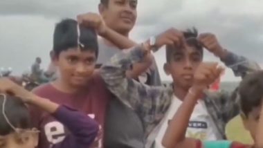 Scorpion Festival 2023: Locals Catch and Hold Scorpions in Hand To Celebrate Scorpion Festival in Kodumur Town of Kurnool District (Watch Video)