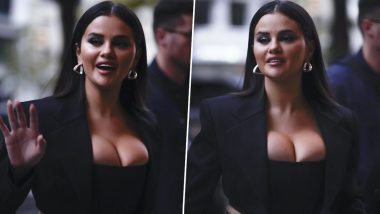 Selena Gomez Amps Up Her Style Quotient in Black Corset Top Paired with Matching Cropped Blazer and Trousers! (View Pics)