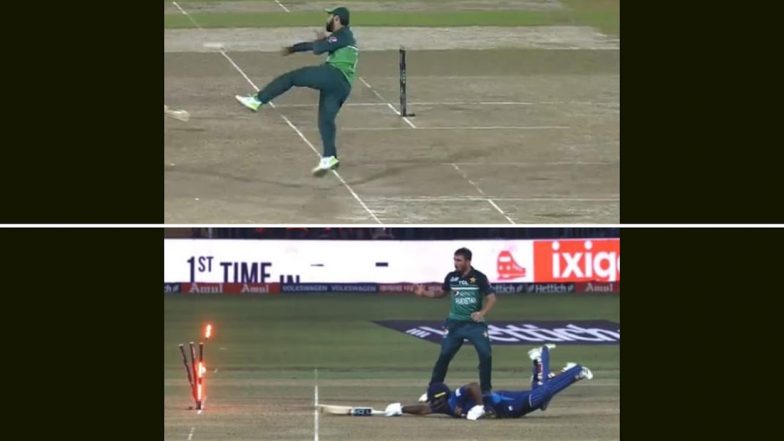 Bulls-Eye! Shadab Khan Nails Stunning Direct Hit to Dismiss Kusal Perera During PAK vs SL Asia Cup 2023 Super Four Match (Watch Video)