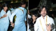 Shah Rukh Khan and Suhana Khan Give Father&ndash;Daughter Goals in These Pics from Their Visit to Sri Venkateswara Swami Temple in Tirupati Ahead of Jawan&rsquo;s Release