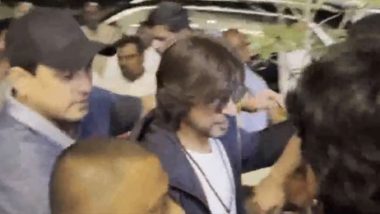 Jawan Star Shah Rukh Khan Arrives in Tirupati to Seek Blessings Ahead of His Action-Thriller’s Release (Watch Video)