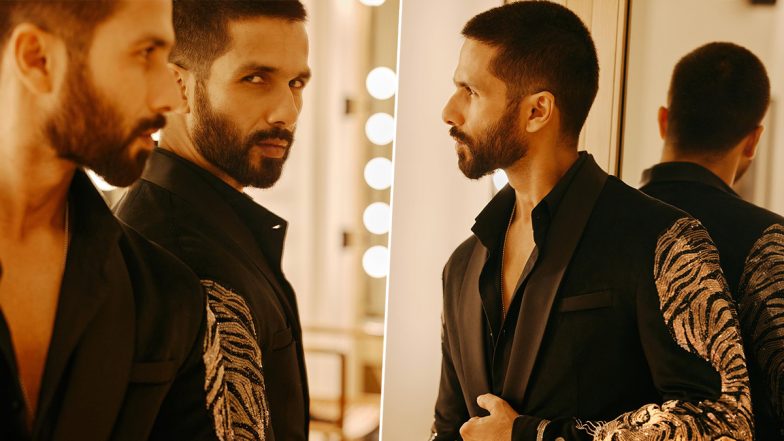 Shahid Kapoor Looks Dapper in Black Suit Paired With Matching Shirt, View Stylish Pics Of Bloody Daddy Actor!