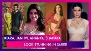 Kiara Advani, Janhvi Kapoor, Ananya Panday & Shanaya Kapoor Look Stunning In Saree As They Visit The Ambani House To Seek Lord Ganesha&rsquo;s Blessings