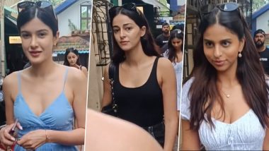 BFF's Suhana Khan, Shanaya Kapoor and Ananya Panday Step Out For A Lunch Date (Watch Video)