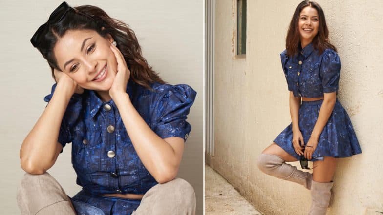 Shehnaaz Gill Rocks Crop Top Paired With Mini-Skirt and Thigh-High Boots During Thank You For Coming Promotions (View Pics)