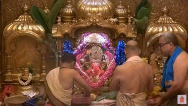 Shree Siddhivinayak Temple Live Darshan Today on Ganesh Chaturthi 2023: Watch Live Streaming Online of Ganpati Bappa From Mumbai's Famous Siddhivinayak Mandir