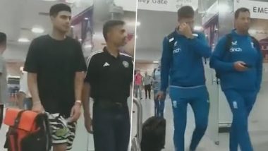 England Cricket Team Arrives in Guwahati, Shubman Gill Joins Indian Side Ahead of ICC World Cup 2023 Warm-Ups (Watch Video)