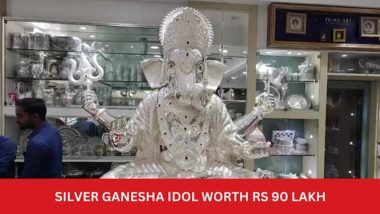 Ganesh Chaturthi 2023: 107-Kg Silver Ganesh Idol Worth Rs 90 Lakh Draws Crowds in Jalna