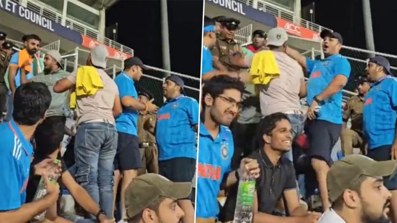 Fight Breaks Out Between Spectators During India vs Pakistan Asia Cup 2023 Match in Pallekele (Watch Video)