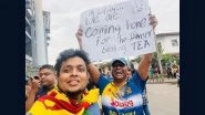 Sri Lankan Fans Hold 'Wifeey, We Are Coming Home For the Evening Tea' Placard As IND vs SL Asia Cup 2023 Final Gets Over In Less Then Three Hours, Picture Goes Viral!