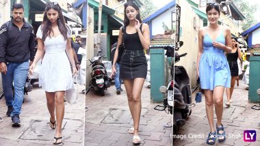 Suhana Khan, Ananya Panday and Shanaya Kapoor Show How to Casually Dress Up in Mumbai's Weather (View Pics)