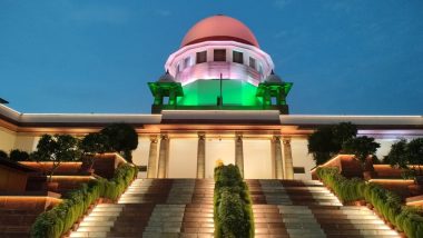 Supreme Court of India Illuminates in Tricolour Ahead of G20 Summit in Delhi (See Pics and Video)