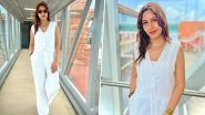 Surbhi Chandna's White Co-Ord Set is Perfect Choice For an Effortless Yet Stylish Airport Look&nbsp;(See Pics)