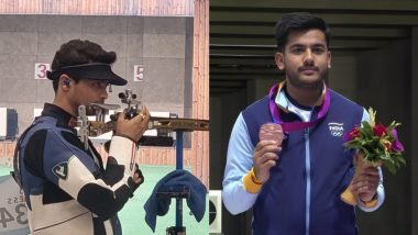 Asian Games 2023: Aishwary Pratap Singh Tomar Wins Silver Medal in Men's 50m Rifle 3-Positions Individual Event; Heartbreak for Swapnil Kusale As He Finishes Fourth
