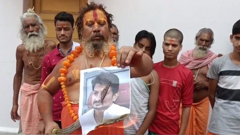Udhayanidhi Stalin on Sanatan Dharma: Ayodhya Saint Conducts Symbolic Beheading of DMK Leader Over His Sanatan Dharma Remarks (Watch Video)