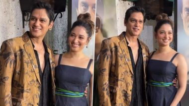 Lovebirds Tamannaah Bhatia and Vijay Varma Arrive in Style at Jaane Jaan's Special Screening in Mumbai (Watch Video)