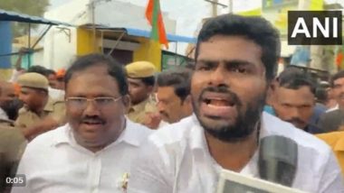 'I Don't Speak During Yatra': K Annamalai Refuses to Comment on AIADMK Breaking Its Alliance With BJP (Watch Video)