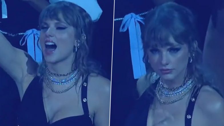 Taylor Swift is a Total Mood as She Grooves to Demi Lovato's 'Cool For The Summer' at VMAs (Watch Video)