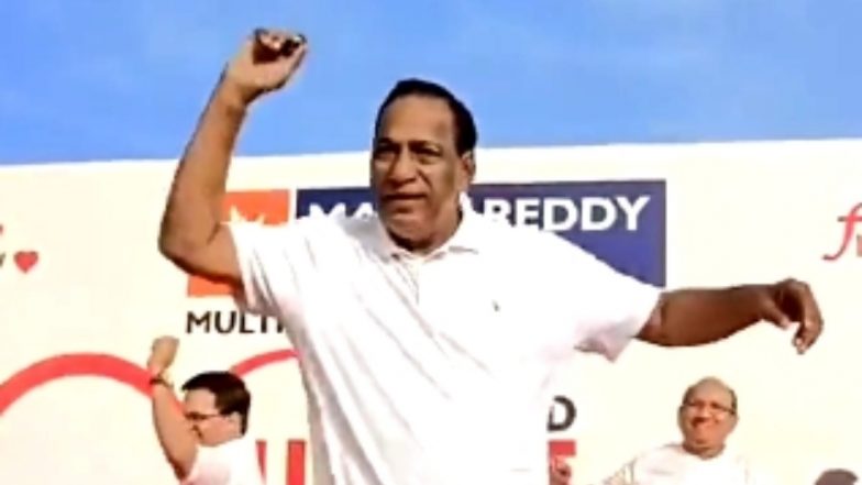 Malla Reddy Dance Video: Telangana Labour Minister Surprises World Heart Day Participants After Dancing on Stage at the Age of 70