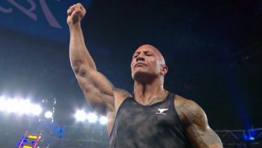 The Rock Returns! Dwayne Johnson Makes A Comeback in WWE After Four Years, Delivers People's Elbow to Austin Theory in Presence of Pat McAfee (Watch Videos)