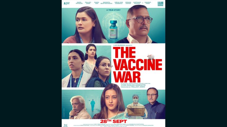 The Vaccine War First Look Out! Check Out Pallavi Joshi, Nana Patekar, Raima Sen, Anupam Kher and Others’ Avatars in Vivek Aghnitori’s Film (View Poster)