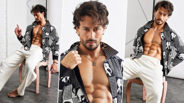 Tiger Shroff Shows-off His Washboard Abs in This Black- White Jacket (View Pics)