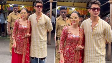 Ganesh Chaturthi 2023: Uorfi Javed and Pratik Sehajpal Visit Mumbai's Siddhivinayak Temple to Seek Blessings of Ganpati Bappa (Watch Video)