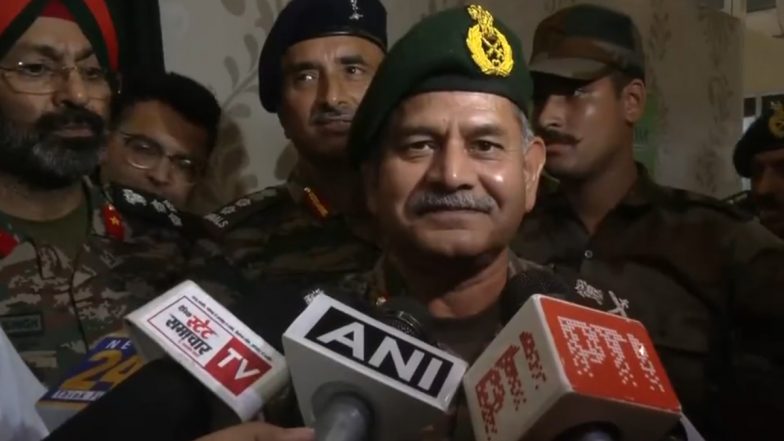 'We Will Not Let Pakistan Succeed': Lieutenant General Upendra Dwivedi Says 'Pakistan Trying To Create Disturbance in India' After Indian Army Dog Kent Dies in Rajouri Encounter (Watch Video)