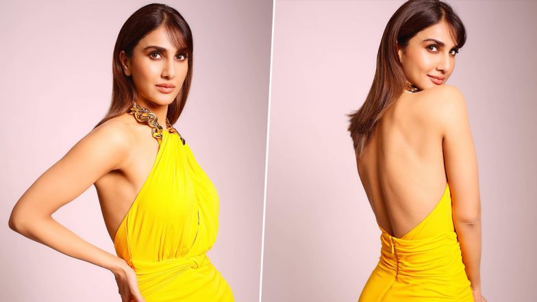 Vaani Kapoor Poses Elegantly in Yellow Backless Gown (See Pics)