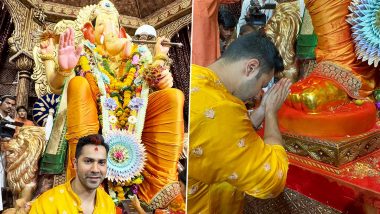 Ganesh Chaturthi 2023: Varun Dhawan Seeks Blessings at Lalbaugcha Raja On The Second Day Of Ganeshotsav (View Pics)