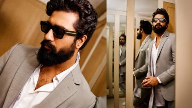 'Cameraman Jaldi Focus Karo!' Vicky Kaushal Looks Dapper in Grey Suit, Check It Out