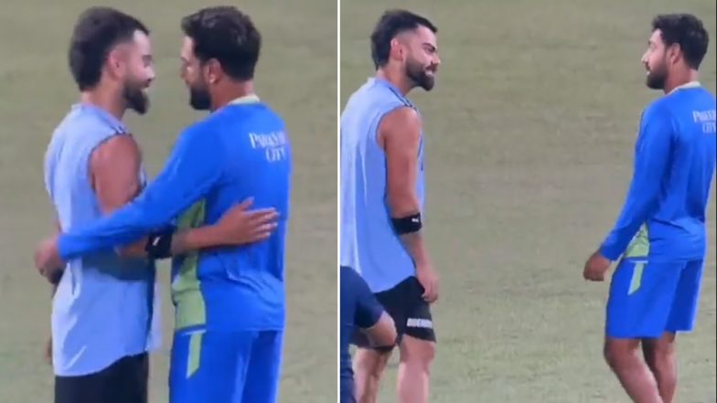 Virat Kohli Meets Haris Rauf During Training Ahead of India vs Pakistan ...