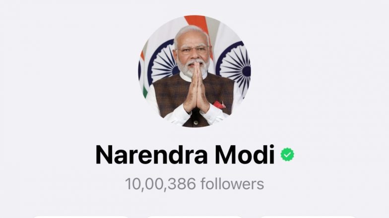 WhatsApp Channel of PM Narendra Modi Crosses One Million Followers in One Day