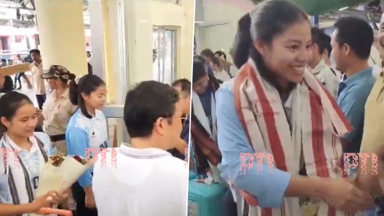 Wushu Players Nyeman Wangsu, Onilu Tega and Mepung Lamgu Receive Warm Welcome in Arunachal Pradesh After Being Denied Entry in China For Asian Games 2023 (Watch Video)