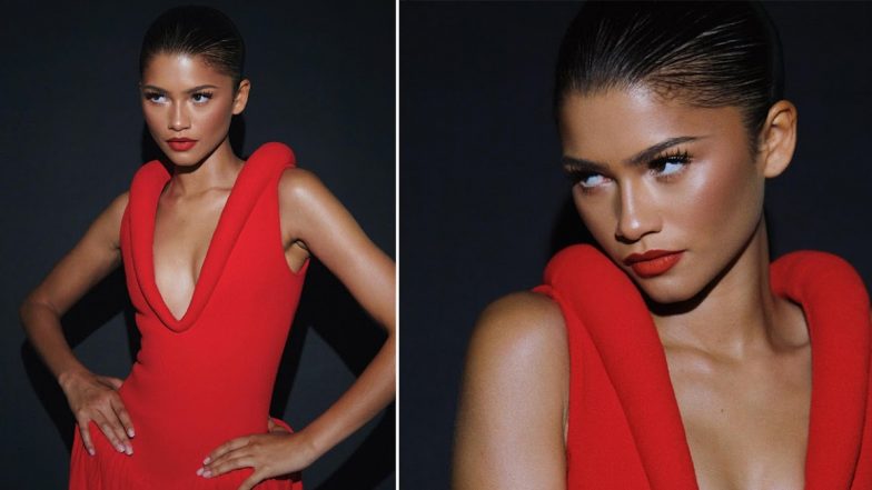 Zendaya Rocks A Plunging Red Dress, The Dune Actress Exudes Effortless Charm (View Pics)