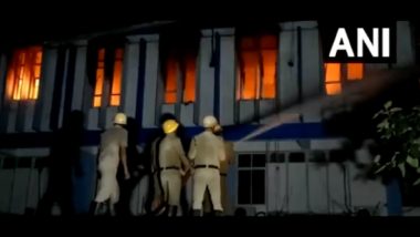 West Bengal Fire Video: Major Blaze Erupts at Government Office in Durgapur, Several Crucial and Classified Files Destroyed