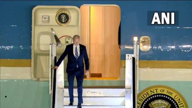 Joe Biden Arrives in India: US President Arrives in Delhi for G20 Summit 2023, To Hold Bilateral Meeting With PM Narendra Modi (Watch Video)