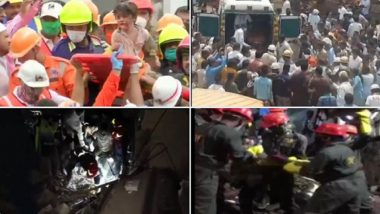 Bhiwandi Building Collapse: Two Dead, Four Injured as Portion of Decrepit Building Collapses in Gauripada (Watch Video)