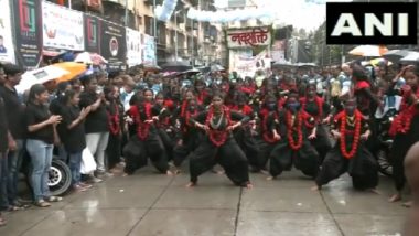 Janmashtami 2023: Govindas of Nirbhaya Mahila Govinda Pathak Perform Self-Defence Dance in Mumbai on Krishna Janmashtami (Watch Video)